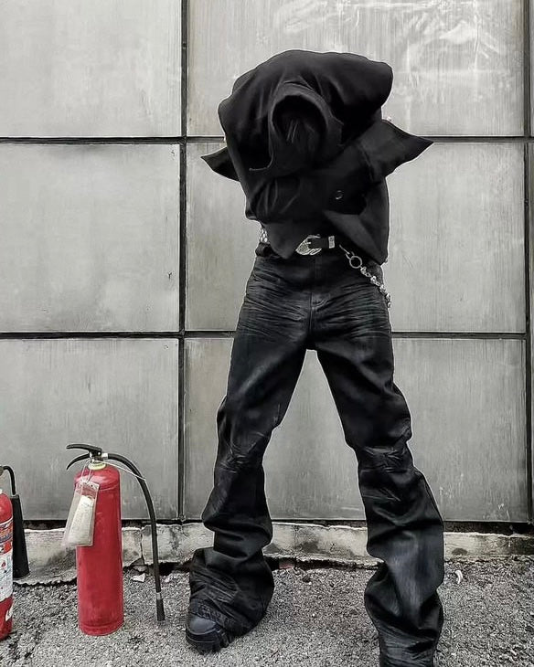 ridelucci flared coated/waxed denim (12oz).