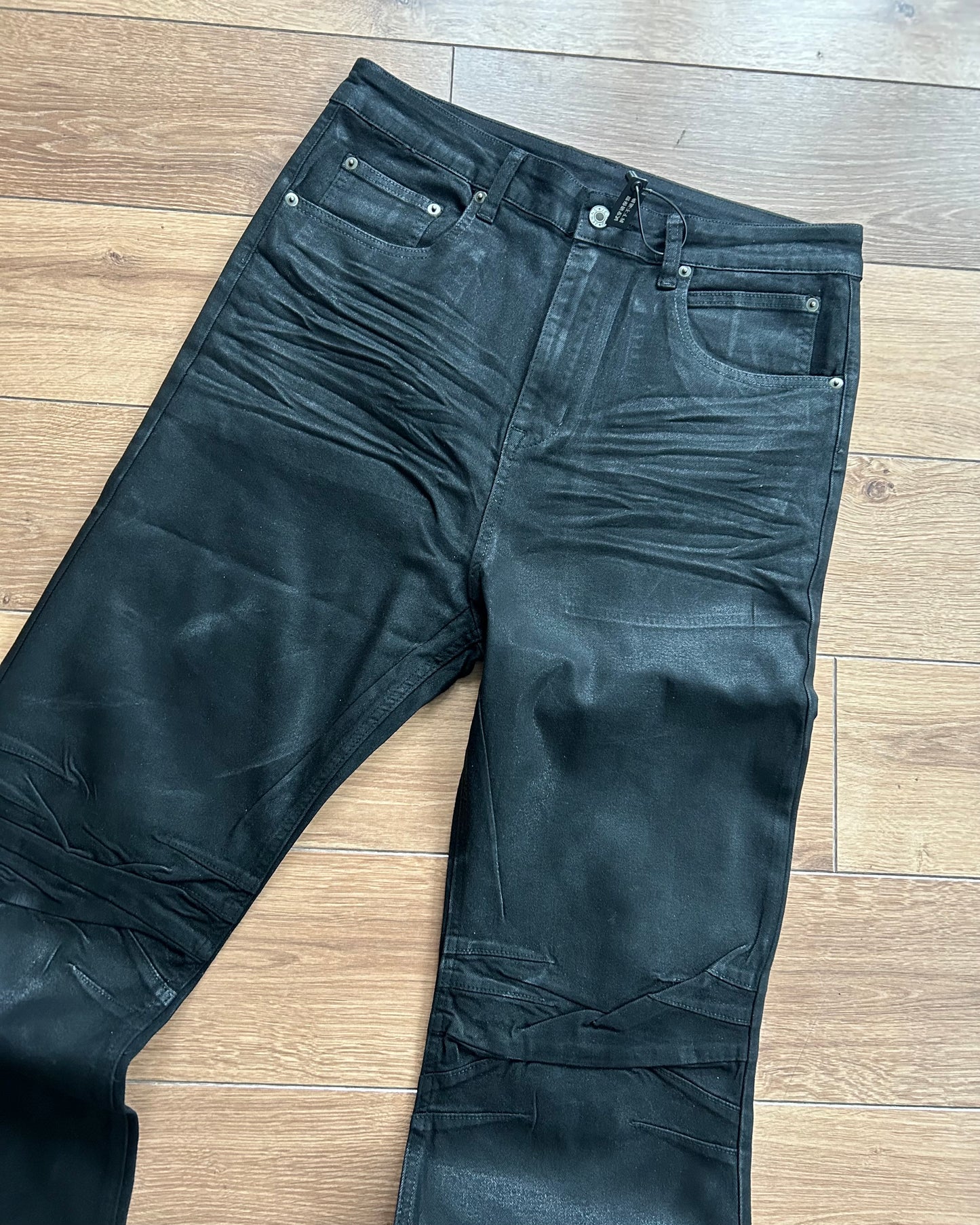 ridelucci flared coated/waxed denim (12oz).