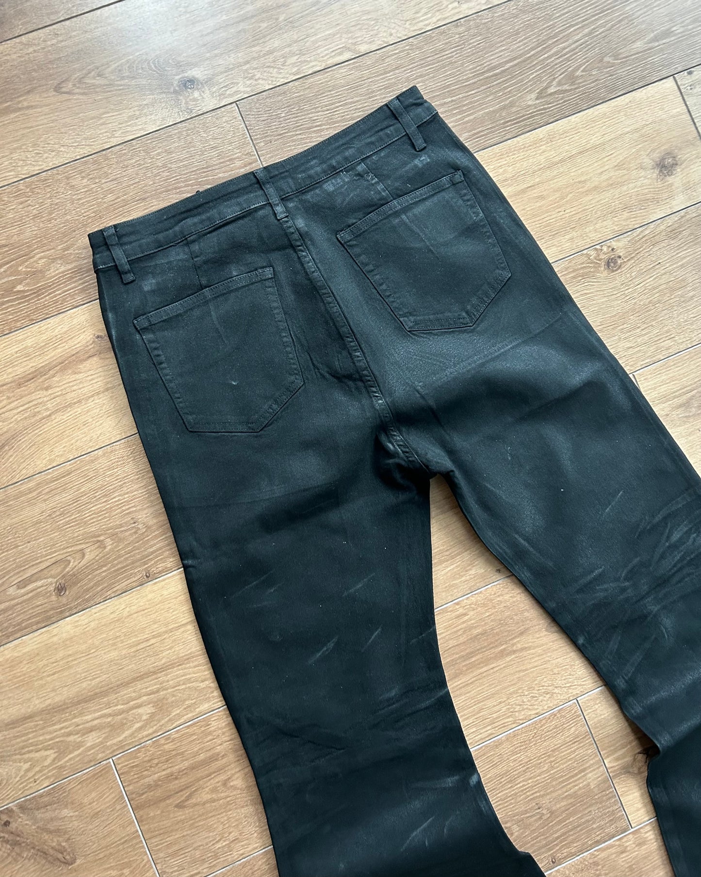 ridelucci flared coated/waxed denim (12oz).