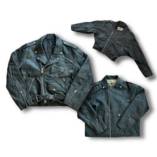 5x/10x/25x Genuine Leather Biker Jackets