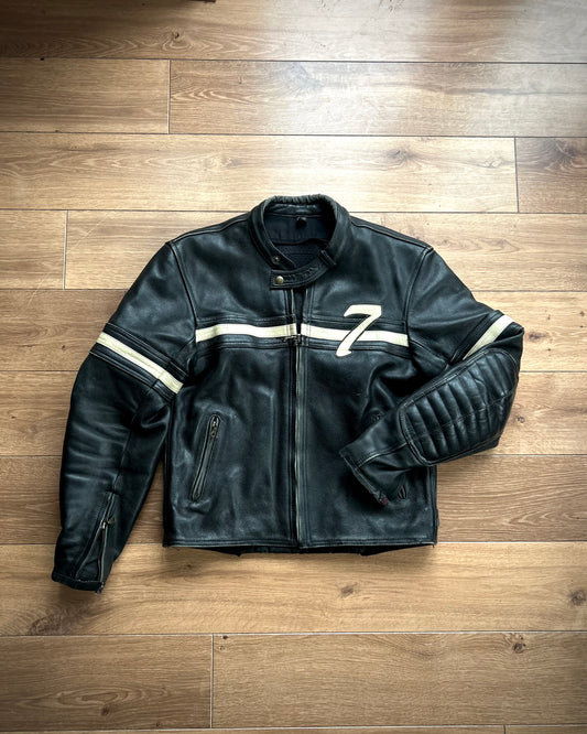 🇬🇧 frank thomas ‘7’ cafe racer leather jacket.